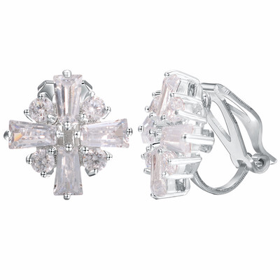 

Yoursfs Fashion Crystal Women Clip On Earrings Fashion Jewelry Unique CZ Earrings Women Gift