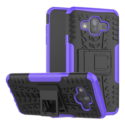 

Fivice Samsung J7 2018J737 Case TPU anti-fall tire pattern back clip bracket phone case