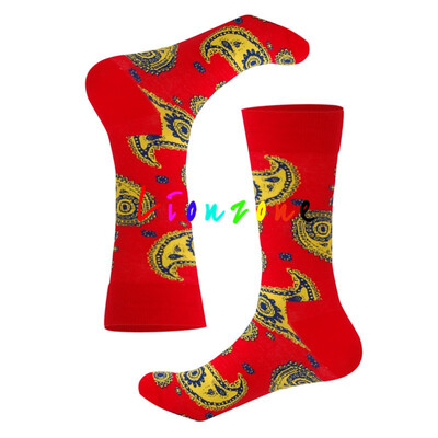 

LIONZONE Happy Socks Neutral Plus Size With Totem Design British Wind Style Combed Cotton Socks Funny Gift Men&Women