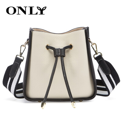 

ONLY Messenger Bag Womens Drawstring Bag Contrast Color Bucket Bag Female Bag Shoulder Bag L-3620817 Green