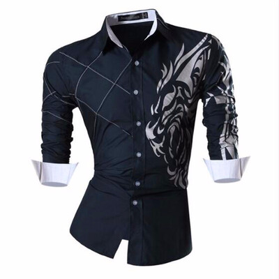 

2018 Spring Autumn Features Shirts Men Casual Jeans Shirt New Arrival Long Sleeve Casual Slim Fit Male Shirts