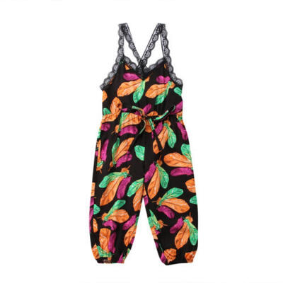

Toddler Kids Baby Girls Summer Strap Romper Jumpsuit Harem Pants Outfits Clothes