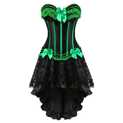 

Asymmetric Plus Size Two Piece Corset Dress