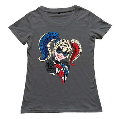 

Strodom Womens DeepHeather Harley Quinn T-Shirt