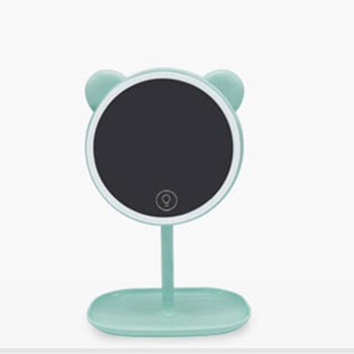 

JIPUSH Creative cartoon cute pet makeup mirror lamp LED with lamp type dressing mirror charging folding LED makeup mirror