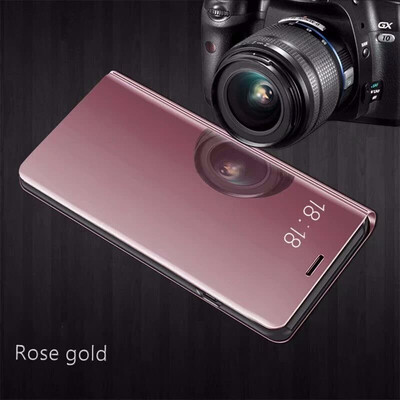 

Goowiiz Phone Case For Samsung Galaxy J3J4J6J7J8 2018 Luxury Slim Mirror Flip Shell Stand Leather Smart Cover