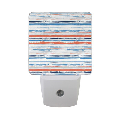 

ALAZA LED Night Light With Smart Dusk To Dawn SensorEthnic Pattern Ikat Plug In Night Light