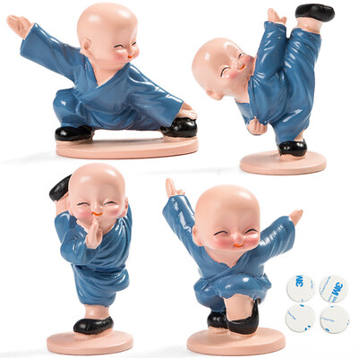 

40000 km car decoration car creative four small monk car accessories Shaolin Kungfu small sand car accessories SWY6012
