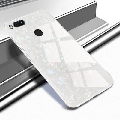 

Goowiiz Phone Case For Xiaomi Mi 65X6XA1A2 Luxury Soft Edge Silicone Frame Glass Shell Cover