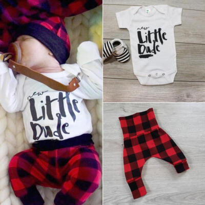 

Newborn Baby Boy Short Sleeve Romper Pants Hat Bodysuit Sunsuit Outfits Clothes