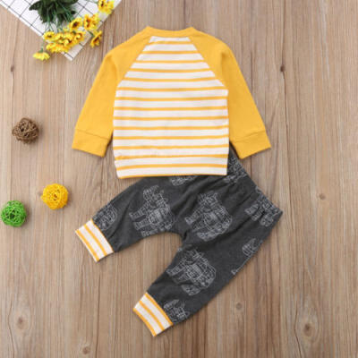 

Toddler Baby Boys Top T-shirtHarem Pant Tacksuit Kid Clothes 2Pcs Outfit Set W