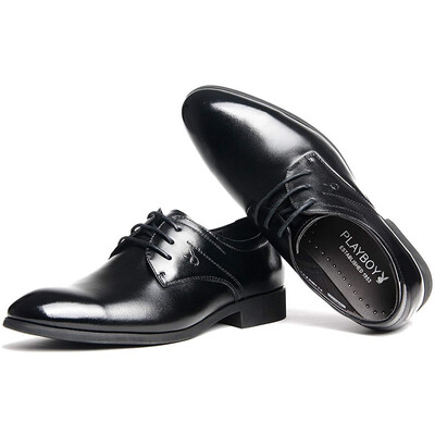 

The Playboy is dressed in genuine leather mens leather shoes