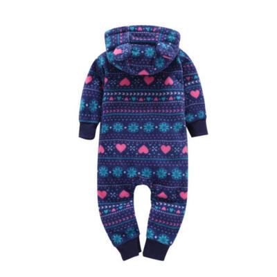 

UK Newborn Infant Baby Boys Girls Hooded Clothes Jumpsuit Romper Bodysuit Outfit