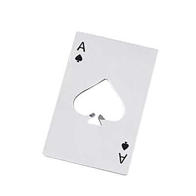 

Stainless Steel Credit Card Size Bottle Opener Poker Playing Card of Spades Soda Beer Bottle Cap Opener Bar Tools Kitchen Gadgets