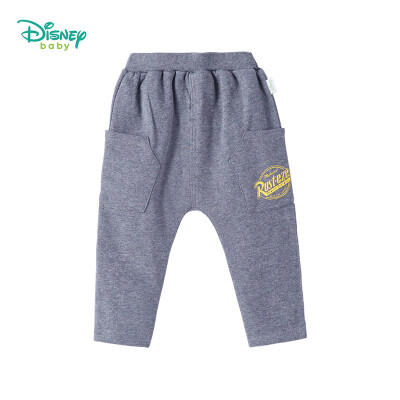 

Disney childrens trousers autumn mens baby casual pants fleece sweater cloth harem pants 183K805 deep flower gray 3 years old height 100cm