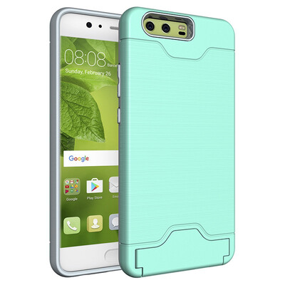 

Fivice Huawei P10 Plus Case TPU all-inclusive anti-drop brushed card with bracket mobile phone case