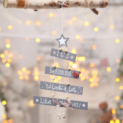

Wooden Christmas Snowflakes Tree Decorations Craft Hanging Bauble Tree Shapes