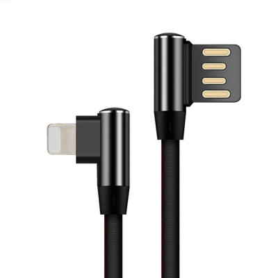 

L type Lightning Data Cable TPE Fabric Braided Fast Charge Stable Data Transmission Charging Cable for iPhone X 8 7 iPod iPad iOS