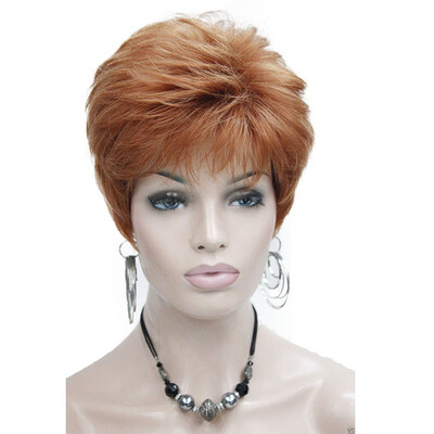 

StrongBeauty Womens Short Straight Synthetic Daily Wig Orange Brown Blonde 5 Color Choices