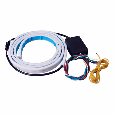 

Ice Blue Red Flexible LED Strip Flowing Rear Trunk Tail Light Dynamic Streamer Brake Turn Signal Reverse Warning Flash Lights