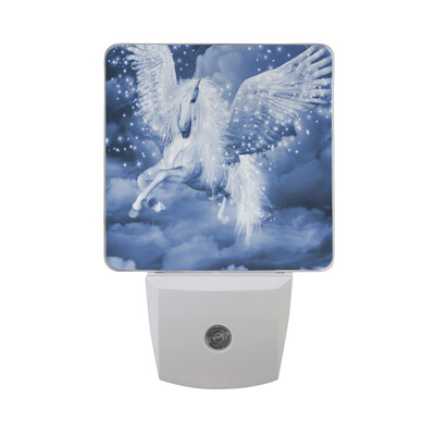

ALAZA LED Night Light With Smart Dusk To Dawn SensorPegasus Under Moon Plug In Night Light