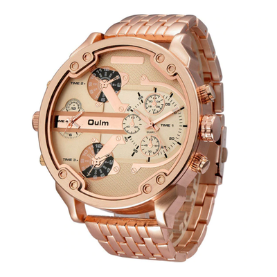 

Oversized Mens Big Watch Male Large Watches Leather & Steel Belt