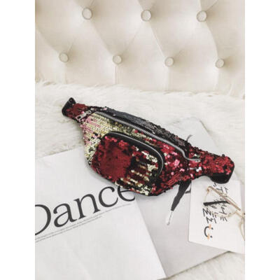 

Women Fashion Glitter Waist Chest Bag Travel Hiking Cycling Bag Outdoor Pouch