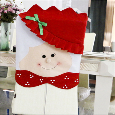 

LOVELY Mrs & Mr Santa Claus Christmas Dinner Banquet Chair Back Cover Xmas Décor