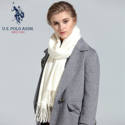 

Us polo assn cashmere scarf female autumn winter ladies scarf big shawl dual-use warm fashion send friends to send family PWJOO-60014 white