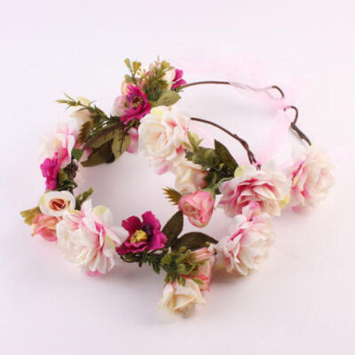 

Women Girls Boho Flower Floral Hairband Headband Crown Party Bride Wedding Beach