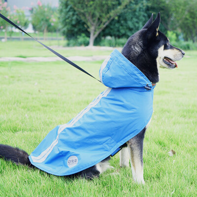 

Jingdong exclusive pets CHOWSING dog clothes pet clothes dog raincoat in the large dog Jackets Blue XL code