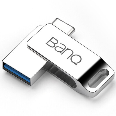 

banq C60 mobile phone U disk 16G USB30 Type-C 31 dual interface high-speed all-metal 360 degree rotating mini USB flash drive OTG mobile phone dual-use U disk snow silver