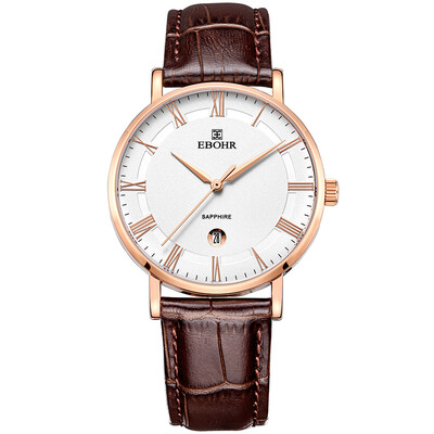 

According to wave EBOHR watch the era of elements series atmospheric white belt quartz male watch 36000135