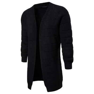 

AOWOF foreign trade long solid color sweater sweater sweater shirt jacket without buckle cardigan cloak YM015