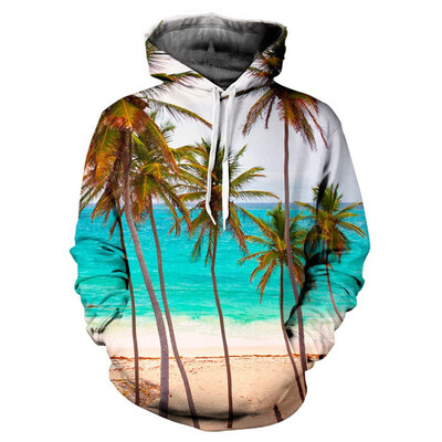 

QYDM015Mens Hoodie 3D Printed Women Pullover Sweater