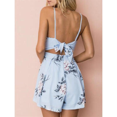 

Women Floral Print Beach Dress Lady Evening Party Short Sleeve Maxi Dress