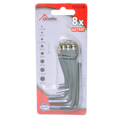 

Tactical 702618 ONSITE series 8 piece set hex wrench set metric hex wrench 15-6mm 6 angle wrench