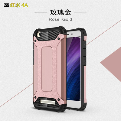 

Fivice Xiaomi Redmi 4A case Luxury Silicone Diamond Armor PC Hard Shell Phone Case
