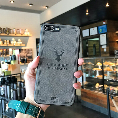 

Elk Embossed Mobile Phone Case For iPhone 8 Plus Shell