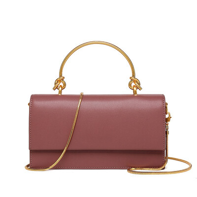 

TANGDE 2019 SPRING NEW ARRIVAL SOLID COLOR LUXURY LEATHER MINIMALISM TOP HANDEL GOLDEN CHAIN FLAP TOTE BAG
