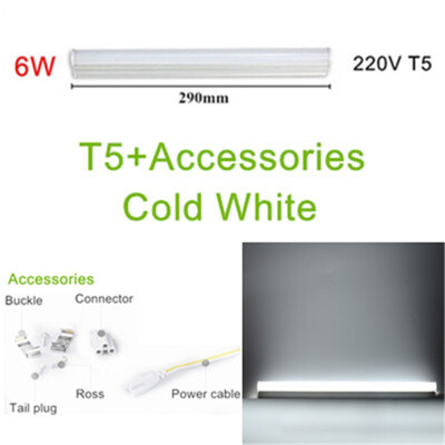 

LED Tube T5 Light 30CM 60CM 220V240V LED Fluorescent Tube LED T5 Tube Lamps 6W 10W Cold White Light Lampara Ampoule PVC Plastic