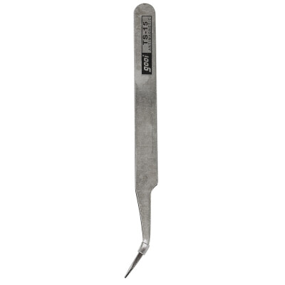 

Antimagnetic Stainless Steel Curved Tweezers Straight Nonmagnetic PCB TS-15