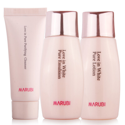 

Marumi white love skin care set cleansing 15g water 15ml milk 15g or water 15ml milk 15g cream 8g two optional one random delivery product sample not recommended