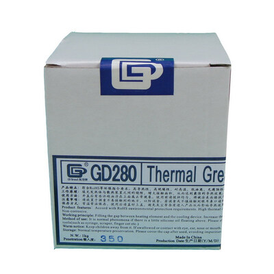 

GD Brand GD280 Thermal Paste Grease Silicone Heat Sink Compound White Net Weight 1000 Grams For CPU Cooler Fan Can Packing CN1000
