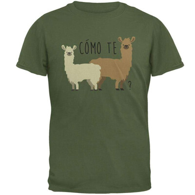 

Como Te Llamas Funny Llama Pun Mens T Shirt