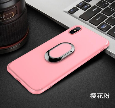 

Lieve Business Dirt-Resistant Plain Phone cases For iphone6S Kickstand With Finger Ring Adsorption Fitted cases For iphoneX 7 8