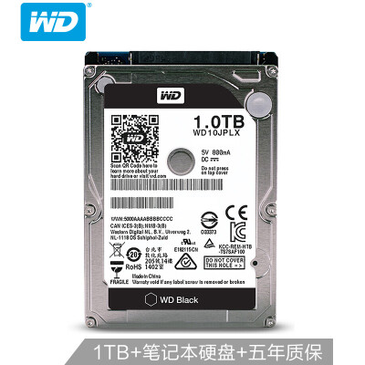 

Western Digital WD Black Disc 1TB SATA6Gb s 7200 RPM 32M Notebook Hard Drive WD10JPLX