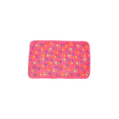 

Cute Dog Bed Mat Soft Fleece Paw Foot Print Warm Pet Blanket Sleeping Bed Cover Mat for Small Medium Dogs Cats