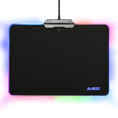 

Ajazz MP02 AJPad RGB Mouse Pad 8 Lighting Modes Powered by USB Plug&Play One Touch to Switch The Light Colors&Turn Off