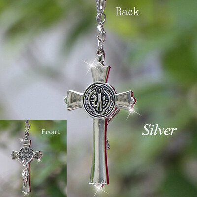 

1pcs silver gold rose Jesus Crucifix Figurine Hanging Ornaments Nice gift Car Decoration Pendant Auto Rearview Mirror Ornament